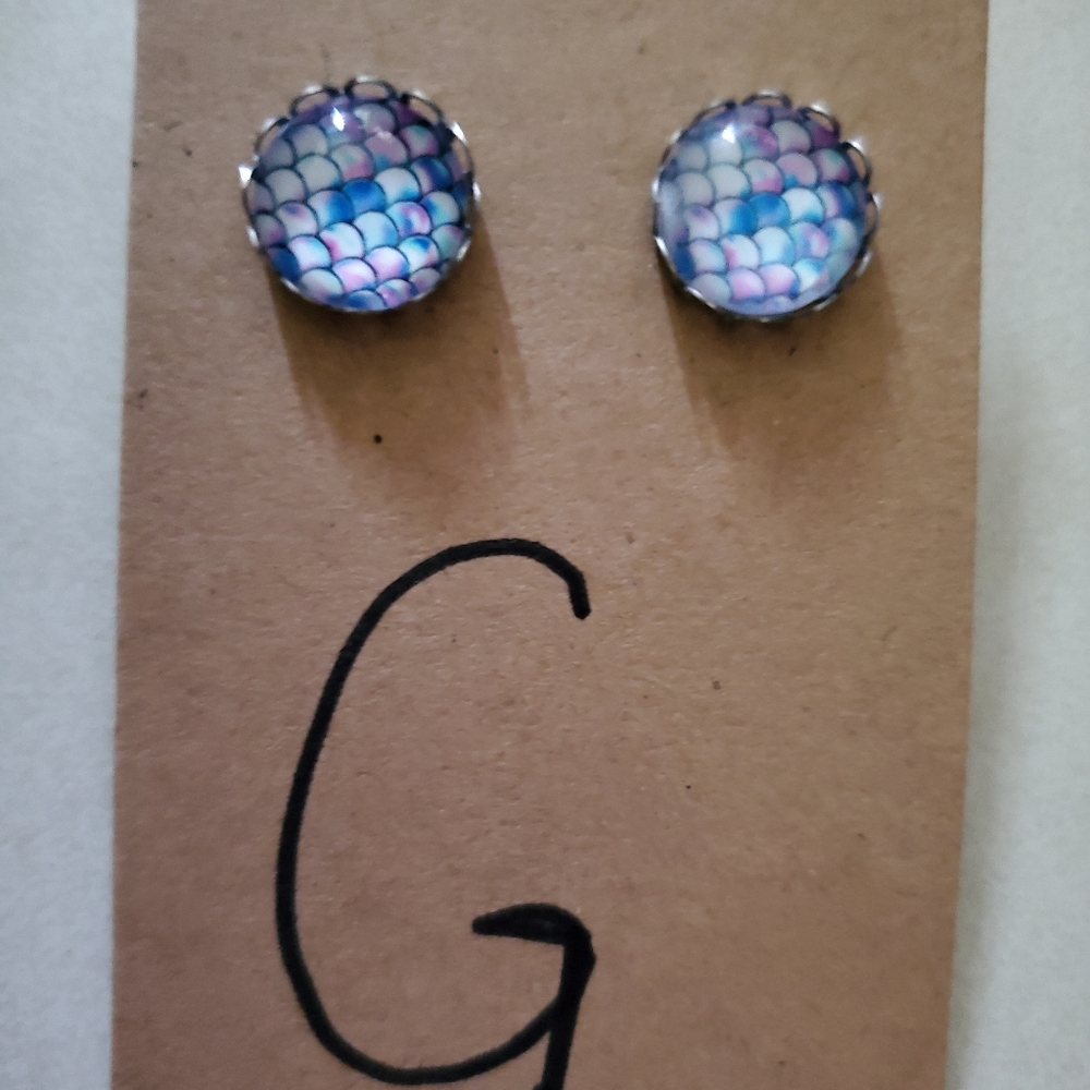 7 set handmade mermaids post earrings